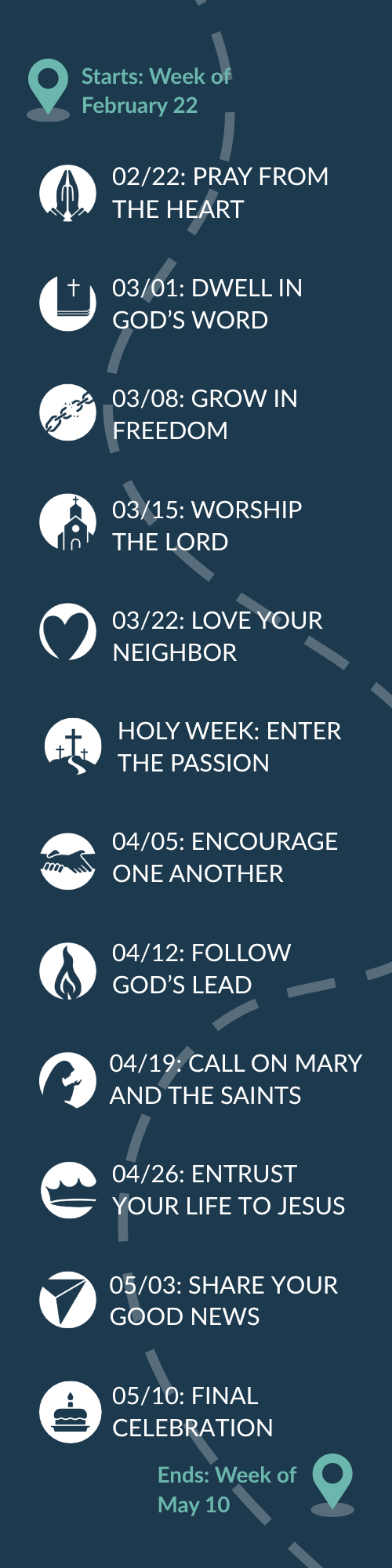 10:10 Challenge Lent and Easter Bookmark