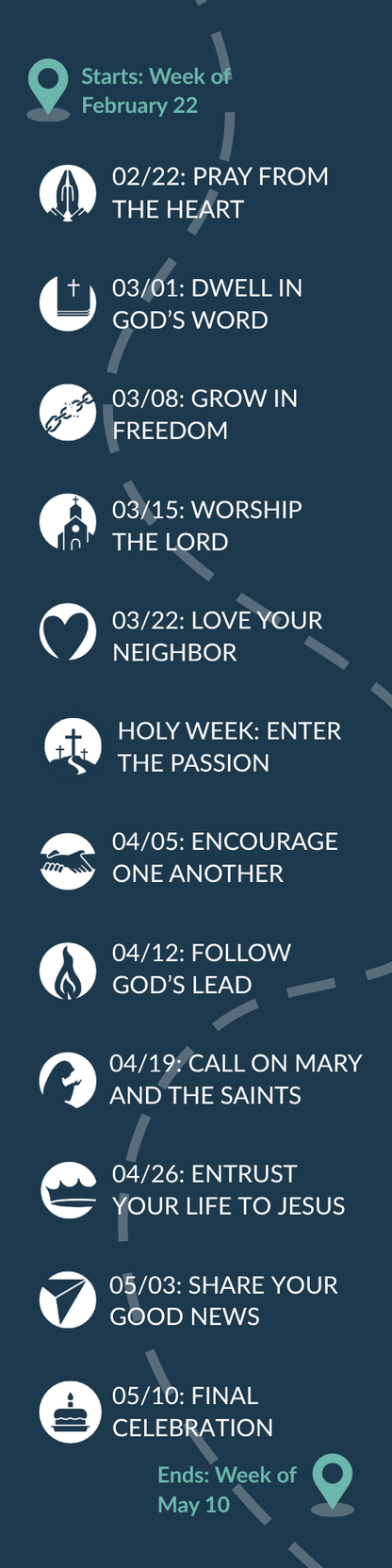 10:10 Challenge Lent and Easter Bookmark