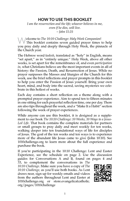 The 10:10 Challenge - Holy Week Companion