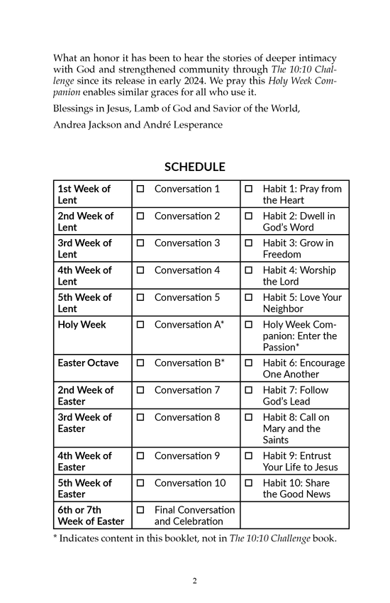 The 10:10 Challenge - Holy Week Companion – The Evangelical Catholic